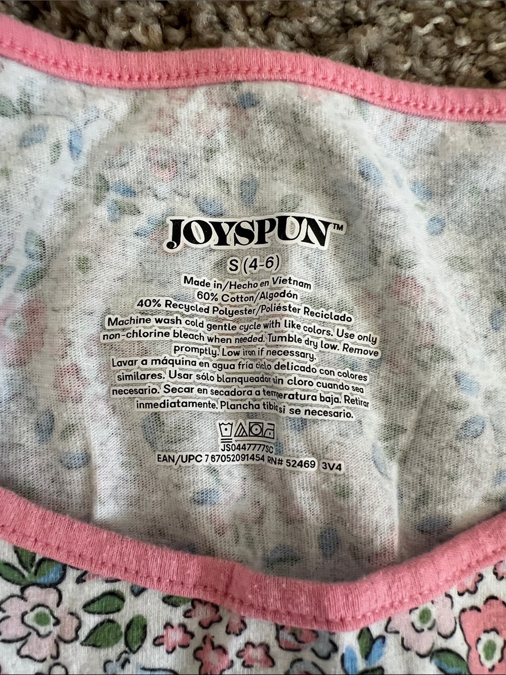 Joyspun Floral Pajamas Size Small - Picture 2 of 4